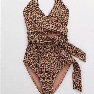 Aerie wrap one-piece bathing suit
